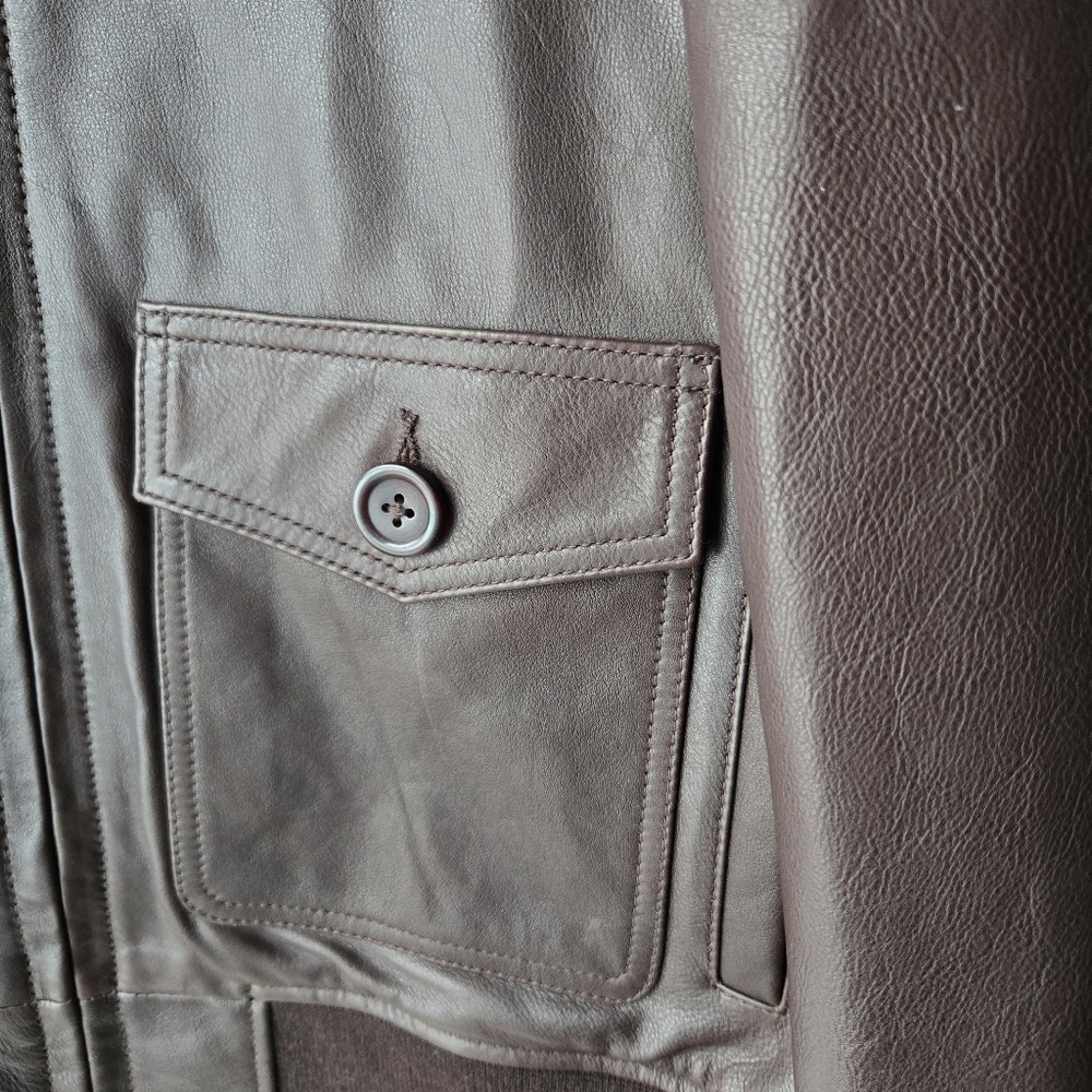 Schott NYC Brown Leather Jacket - Picture 9 of 11